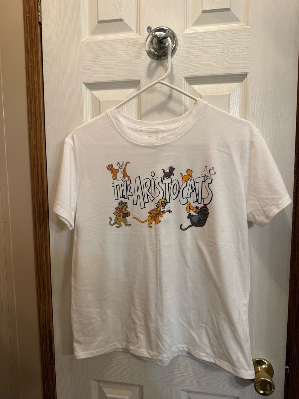Disney White T-Shirt with Black Logo Print